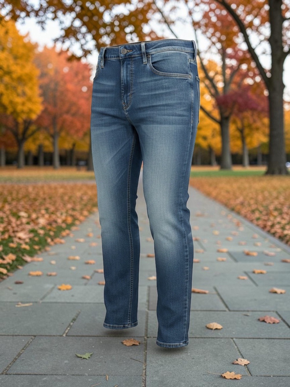 Express Men's Skinny Jeans in Faded Blue